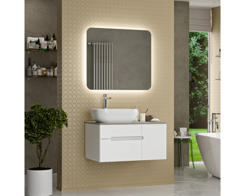 Заказать Роял - 80 Тумба подвесная с 2 ящ. белый / столешница / раковина в магазине сантехники Santeh-Crystal.ru