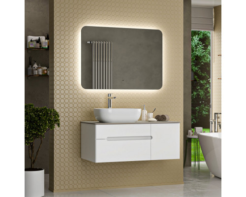 Приобрести Роял -100 Тумба подвесная с 2 ящ. белый / столешница / раковина в магазине сантехники Santeh-Crystal.ru