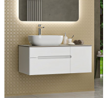 Роял -100 Тумба подвесная с 2 ящ. белый / столешница / раковина
