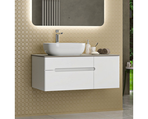 Приобрести Роял -100 Тумба подвесная с 2 ящ. белый / столешница / раковина в магазине сантехники Santeh-Crystal.ru