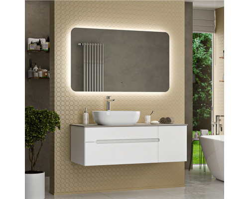 Заказать Роял -120 Тумба подвесная с 2 ящ. белый / столешница / раковина в магазине сантехники Santeh-Crystal.ru