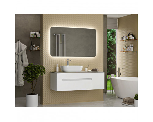 Заказать Роял -120 Тумба подвесная с 2 ящ. белый / столешница / раковина в магазине сантехники Santeh-Crystal.ru