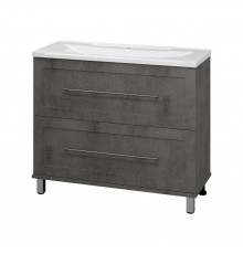 Марта -100 Тумба напольная темный бетон / раковина