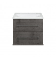 Марта - 60 Тумба подвесная 2 ящ. темный бетон / раковина