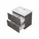 Приобрести Марта - 60 Тумба подвесная 2 ящ. темный бетон / раковина в магазине сантехники Santeh-Crystal.ru