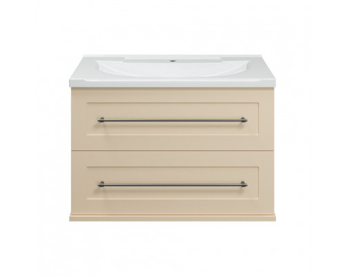 Заказать Марта - 80 Тумба подвесная 2 ящ. бежевый (эмаль) / раковина в магазине сантехники Santeh-Crystal.ru
