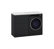 GRAFIT - 60 Тумба напольная 3 ящ. Графит под стиральную машину / раковина Даллас 130 левая