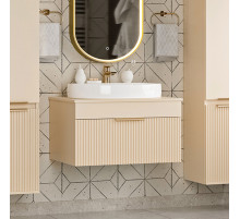 ENFIDA - 70 Тумба подвесная бежевая мат. эмаль 1 ящ. / раковина