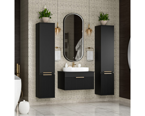 Приобрести ENFIDA - 70 Тумба подвесная черная мат. эмаль 1 ящ. / раковина в магазине сантехники Santeh-Crystal.ru