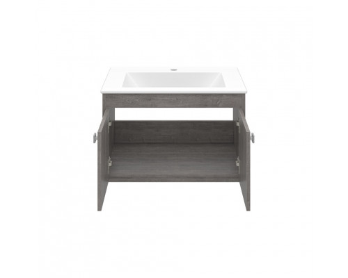 Купить Пайн - 70 Тумба прямая подвесная (Дуб Уайт Ревер) / раковина в магазине сантехники Santeh-Crystal.ru