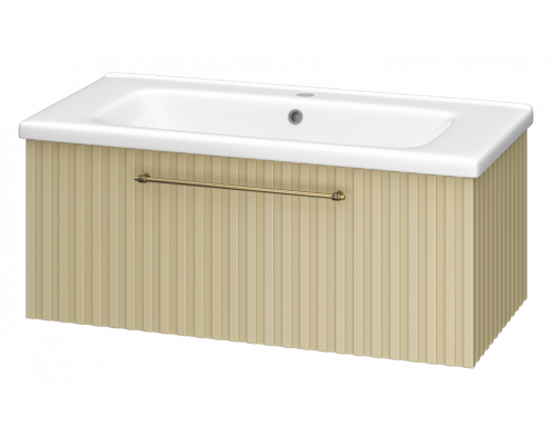 АЛИКАНТЕ - 90 Тумба подвесная с 1 ящ. капучино / раковина