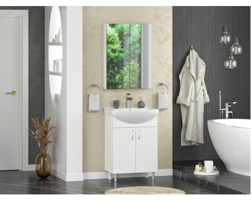 Изео - 60 Тумба напольная прямая, (ПВХ) / раковина