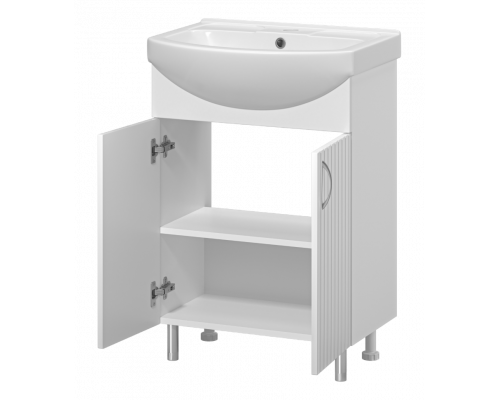 Изео - 60 Тумба напольная прямая, (ПВХ) / раковина