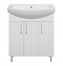 Изео - 75 Тумба напольная прямая, 3 дв, (ПВХ) / раковина