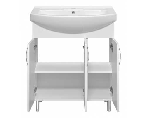 Изео - 75 Тумба напольная прямая, 3 дв, (ПВХ) / раковина