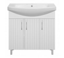 Изео - 85  Тумба напольная прямая, 3 дв. (ПВХ) / раковина