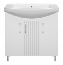 Изео - 85  Тумба напольная прямая, 3 дв. (ПВХ) / раковина