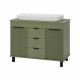 Купить ENFIDA -100 Тумба напольная 3 ящ. зеленая мат. эмаль / раковина в магазине сантехники Santeh-Crystal.ru
