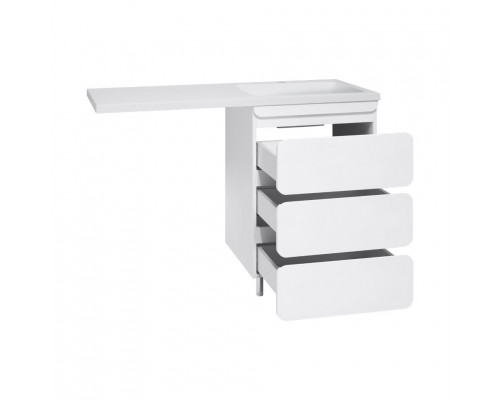 Приобрести Чегет - 55 Тумба напольная 3 ящ. под стиральную машину, белая / раковина ПРАВАЯ в магазине сантехники Santeh-Crystal.ru