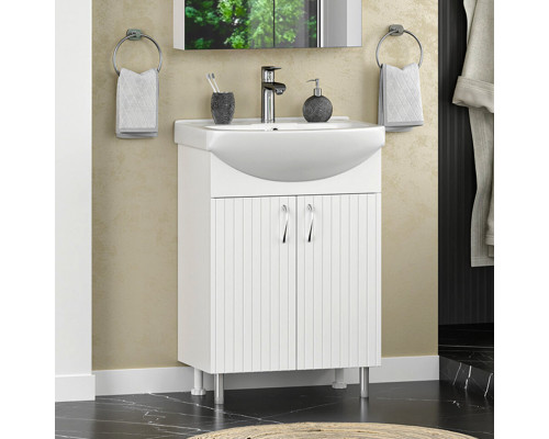 Изео - 60 Тумба напольная прямая, (ПВХ) / раковина