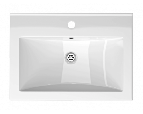 Твист - 60 Тумба 2 ящ. подвесная, белая эмаль / раковина