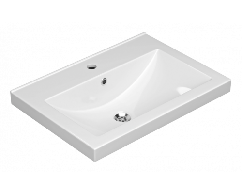 Твист - 60 Тумба 2 ящ. подвесная, белая эмаль / раковина