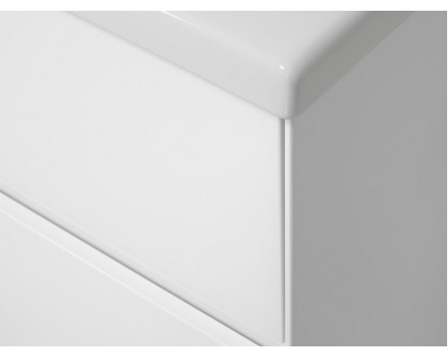 Твист - 80 Тумба 2 ящ. подвесная, белая эмаль / раковина