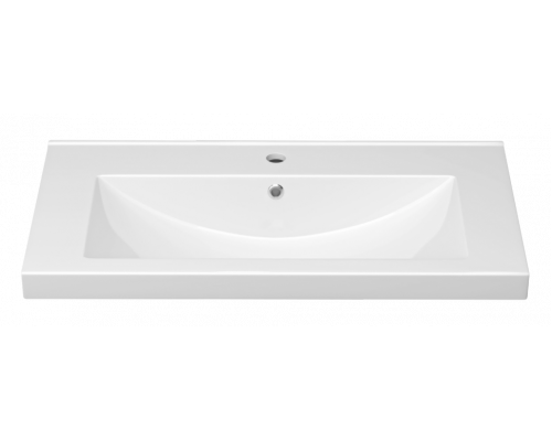 Твист - 80 Тумба 2 ящ. подвесная, белая эмаль / раковина