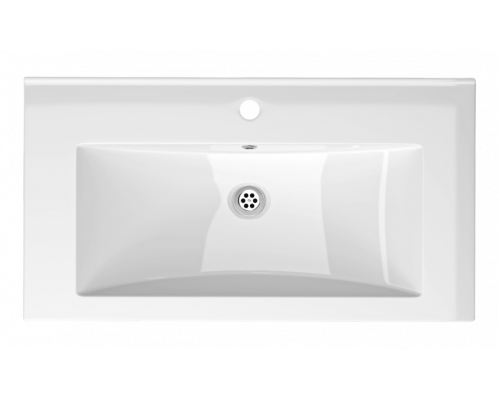 Твист - 80 Тумба 2 ящ. подвесная, белая эмаль / раковина