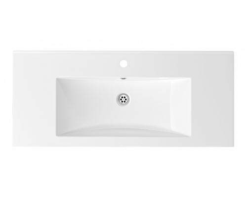 Твист -100 Тумба 2 ящ. подвесная, белая эмаль / раковина