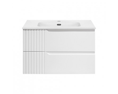 ТИВОЛИ - 80 Тумба подвесная, с 2 ящ., белая / раковина