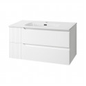 ТИВОЛИ -100 Тумба подвесная, с 2 ящ., белая / раковина