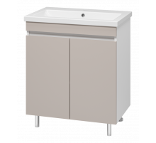 Майна - 70 тумба прямая, ПВХ сливки / раковина