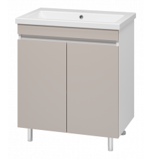 Майна - 70 тумба прямая, ПВХ сливки / раковина