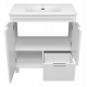 РИСАКА белая - 80 Тумба напольная 2 дв. 1 ящ. мат. эмаль / раковина