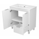 РИСАКА белая - 80 Тумба напольная 2 дв. 1 ящ. мат. эмаль / раковина