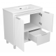 РИСАКА белая - 80 Тумба напольная 2 дв. 1 ящ. мат. эмаль / раковина