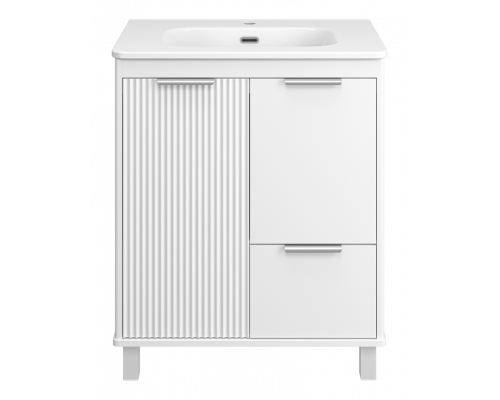 РИСАКА белая - 70 Тумба напольная 2 дв. 1 ящ. мат. эмаль / раковина