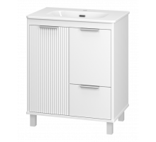 РИСАКА белая - 70 Тумба напольная 2 дв. 1 ящ. мат. эмаль / раковина