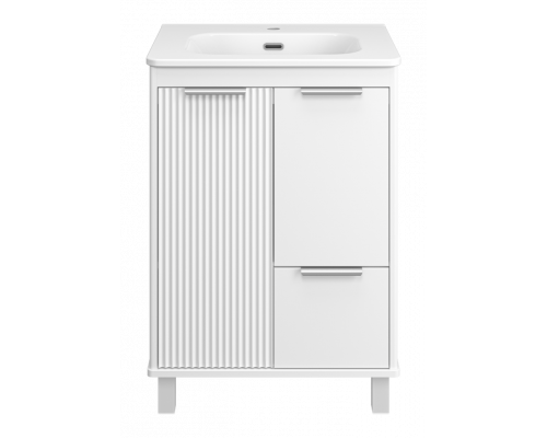 РИСАКА белая - 60 Тумба напольная 2 дв. 1 ящ. мат. эмаль / раковина
