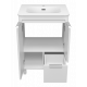 РИСАКА белая - 60 Тумба напольная 2 дв. 1 ящ. мат. эмаль / раковина