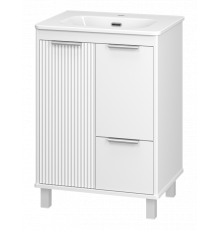 РИСАКА белая - 60 Тумба напольная 2 дв. 1 ящ. мат. эмаль / раковина
