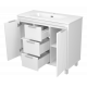РИСАКА белая -100 Тумба напольная 2 дв. 3 ящ. мат. эмаль / раковина