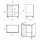 РИСАКА белая - 70 Тумба напольная 2 дв. 1 ящ. мат. эмаль / раковина