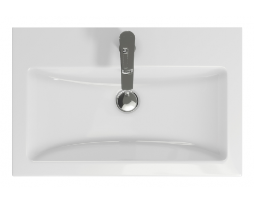 Майна - 70 тумба прямая, ПВХ сливки / раковина