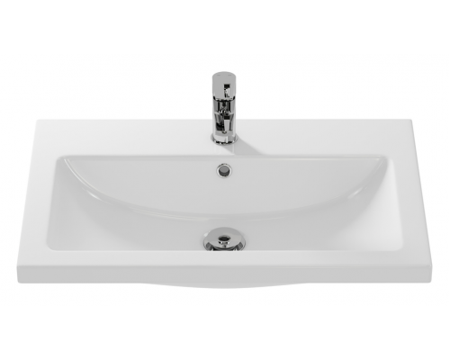 Майна - 70 тумба прямая, ПВХ сливки / раковина