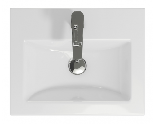 Майна - 50 тумба прямая, ПВХ графит / раковина