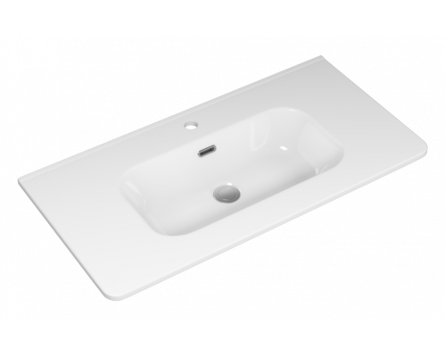 РИСАКА белая - 90 Тумба напольная 2 дв. 3 ящ. мат. эмаль / раковина