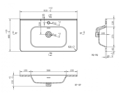 РИСАКА белая - 80 Тумба напольная 2 дв. 1 ящ. мат. эмаль / раковина