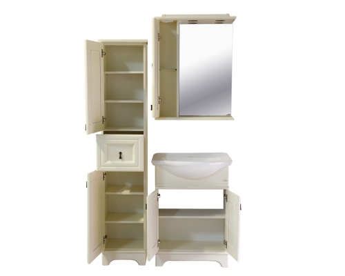 Купить Лувр - 60 Тумба напольная, слоновая кость / раковина в магазине сантехники Santeh-Crystal.ru